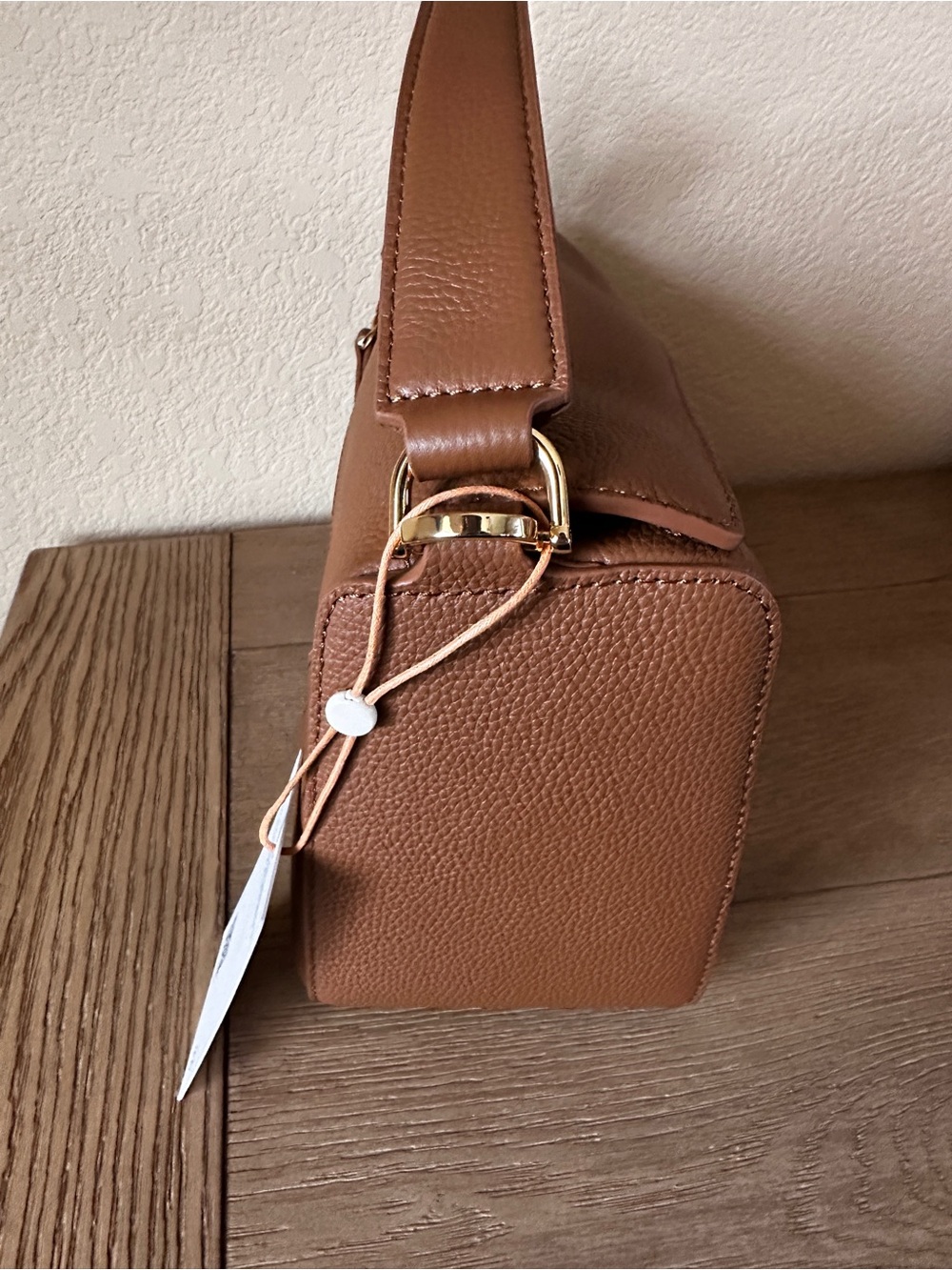 NWT QUINCE Italian Leather Patchwork Crossbody Bag - Picture 9 of 12